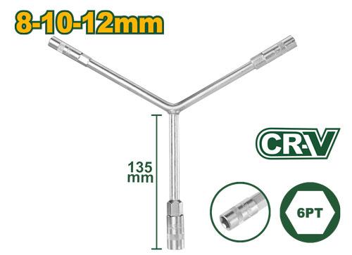 Clé à douille à poignée en Y